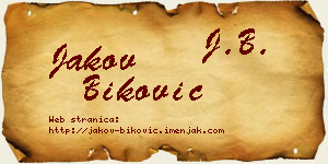Jakov Biković vizit kartica